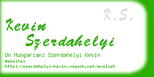 kevin szerdahelyi business card